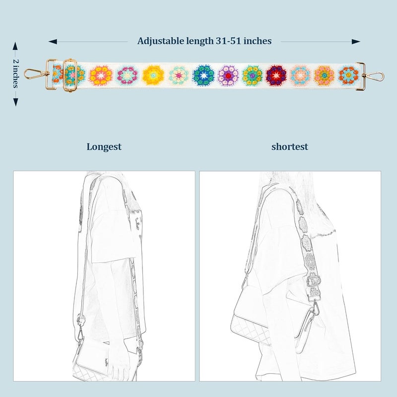 chushui Store Knit Purse Strap,Replacement Crossbody Wide Adjustable Shoulder Strap for Bag Handbag - Image 2